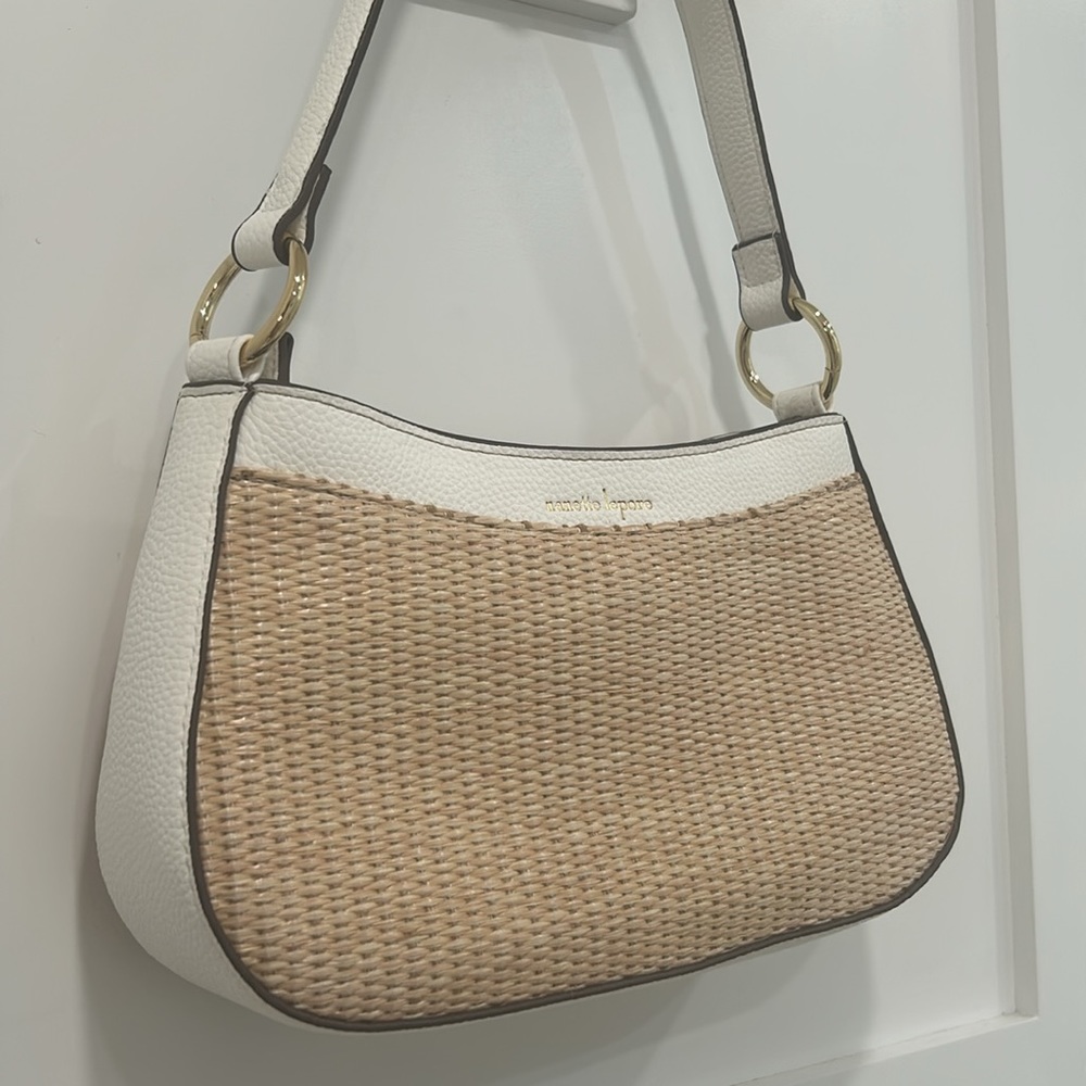 Nanette Lepore Barri Gorgeous Rattan Mini Shoulder Bag Purse Perf for Travel